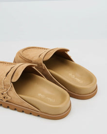 Womens | Cordless Suede Mule | Camel