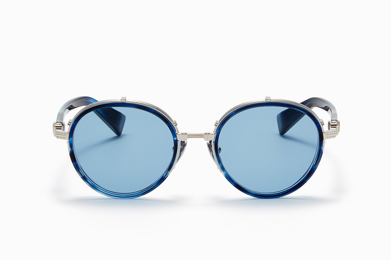 Womens | Croissy Sunglass | Silver - Blue Swirl | Blue