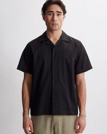 Black | York Camp Collar Short Sleeve Shirt