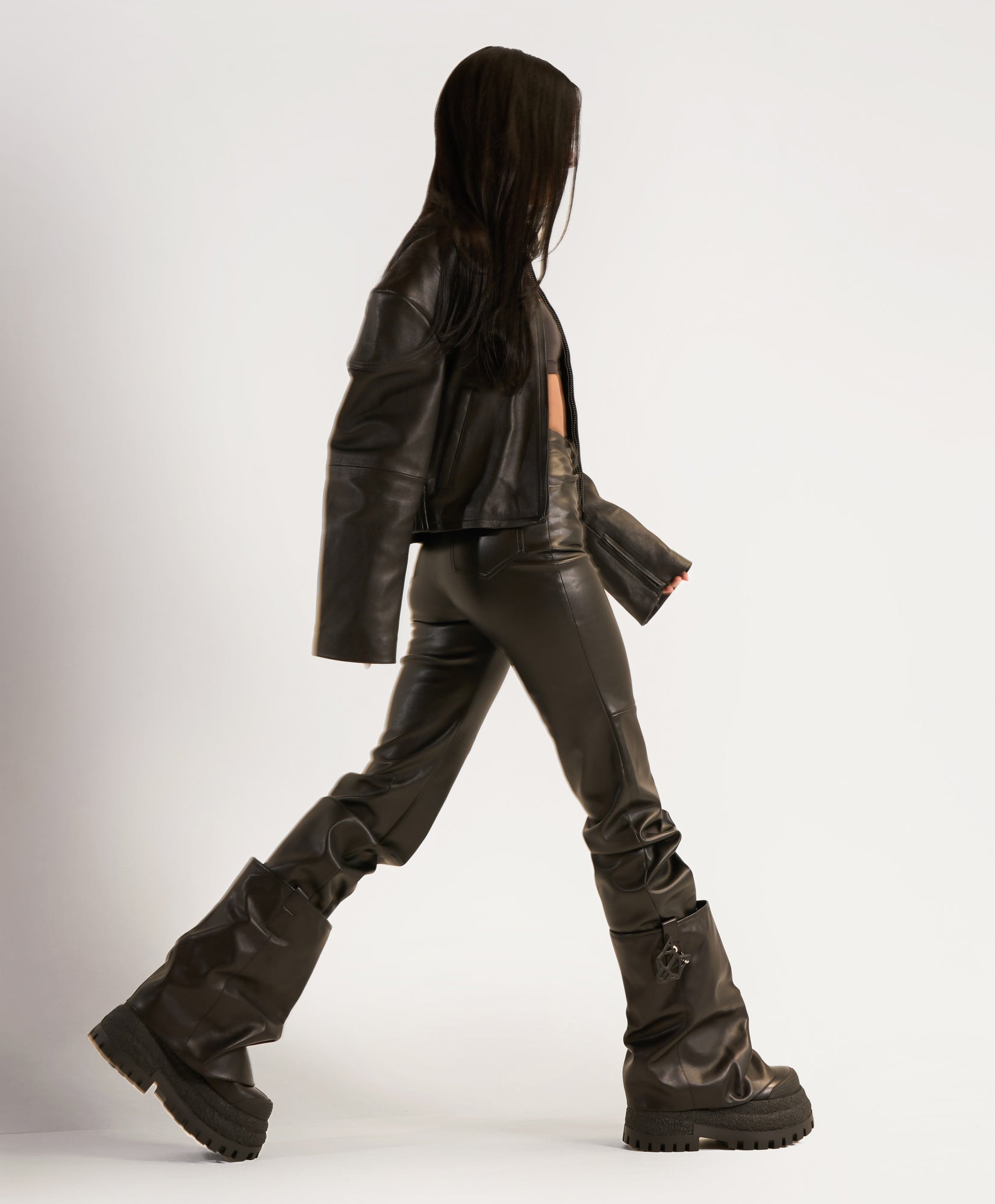Womens | Disturb Leather Boot | Black