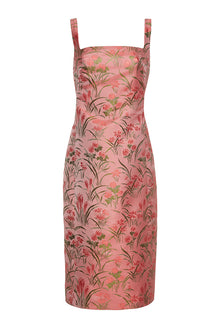 Carlie Dress | Pink Jacquard