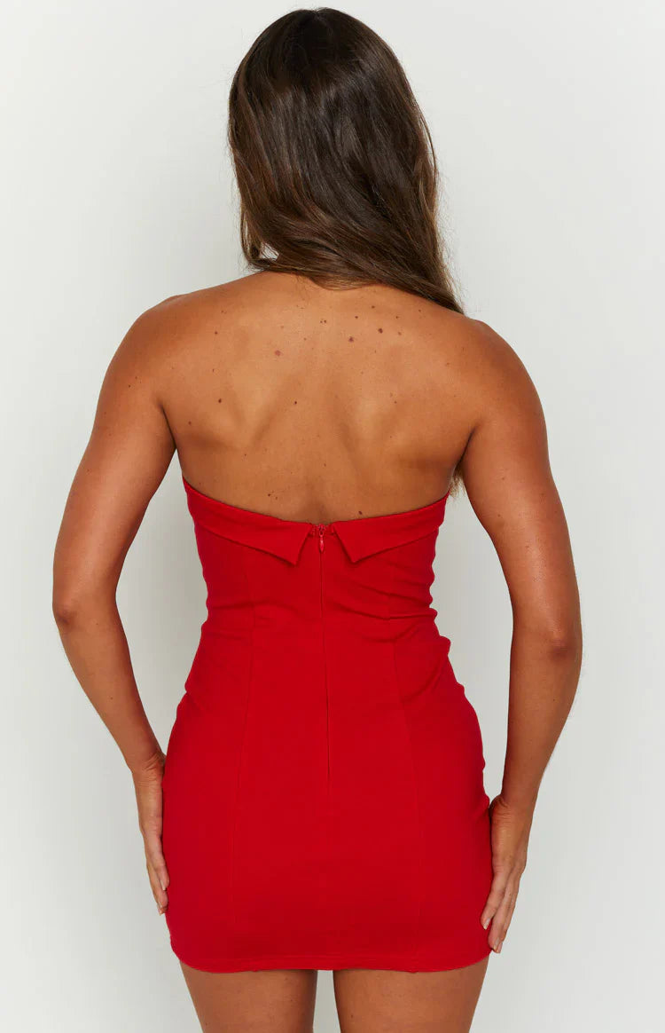 Carminia Mini Dress | Red