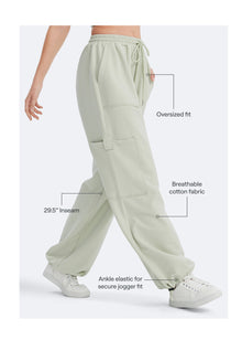 Casual Drawstring Waist Sweatpants | Fresh Mint Green