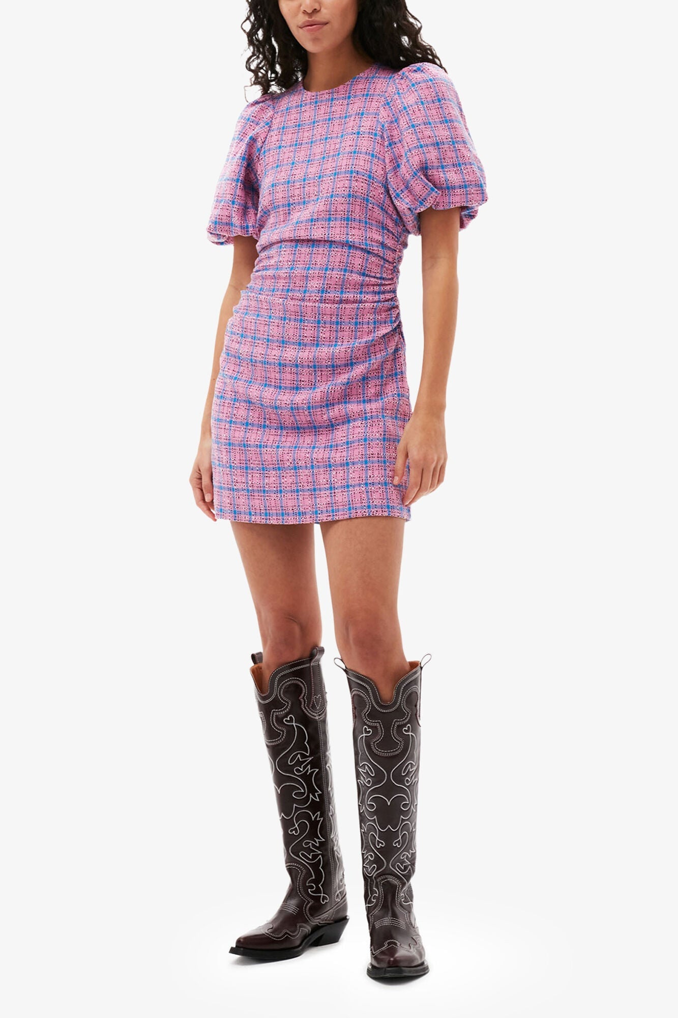 Check Suiting Mini Dress | Wild Orchid