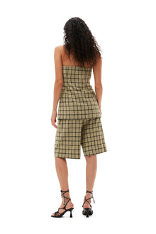 Check Suiting Strapless Top | Tender Shoots