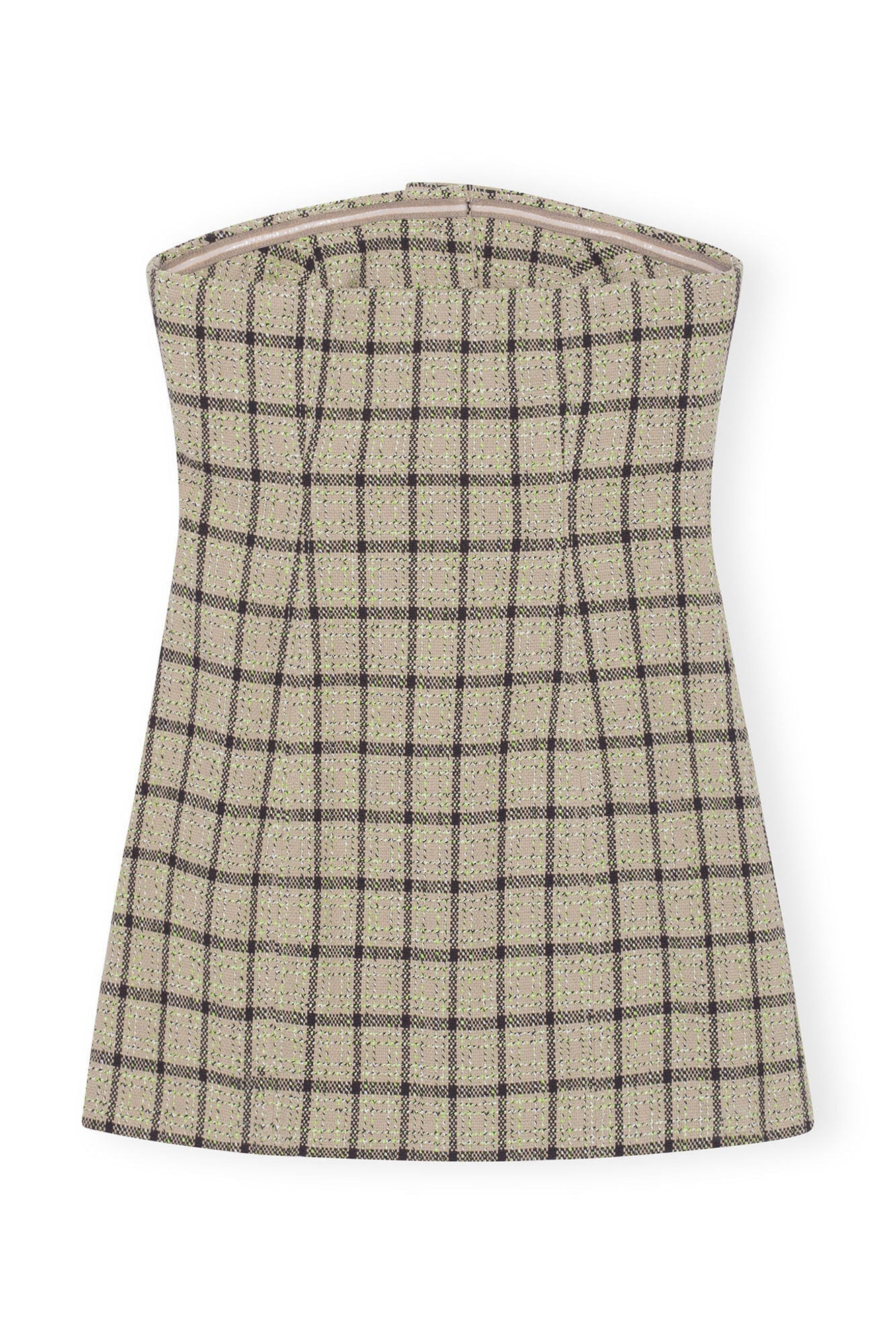 Check Suiting Strapless Top | Tender Shoots
