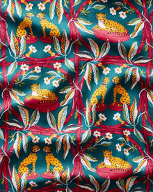 Royal Cheetah - Eco Satin Chic To Sleep Nightie - Ruby Jade - Printfresh