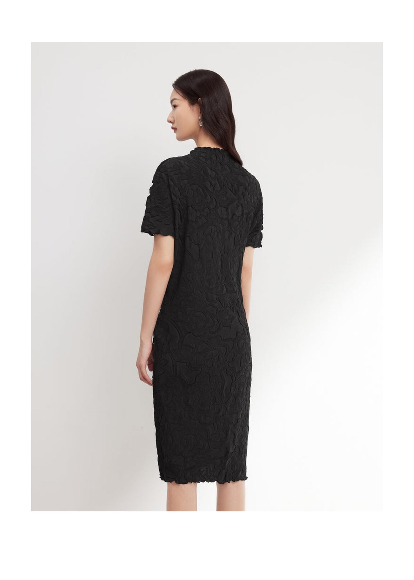 Chinese-style Maxi Dress | Black