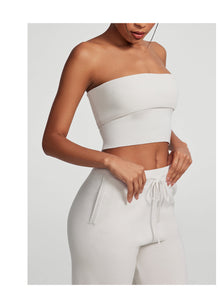 Chunky Knit Crop Top | White