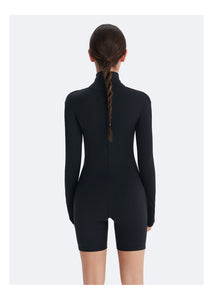Classic Long Sleeve Romper | Inky Black