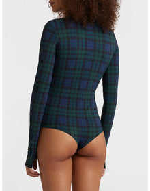 Classic Print Turtleneck Bodysuit | Tartan Plaid