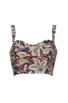 Claudine Top | Tropic Harvest Navy