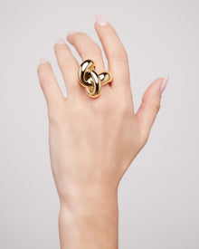 Knot Ring - styled on model | womens gold rings
