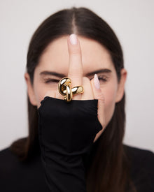 Knot Ring - front view | women's gold rings