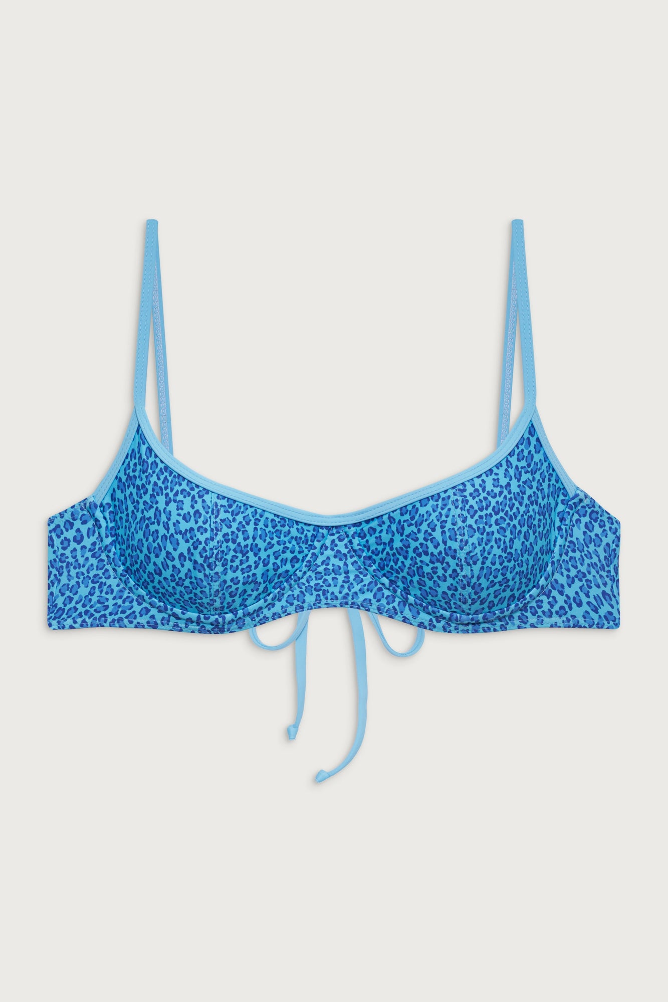 Cola Underwire Bikini Top - Cobalt Cheetah