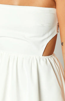 Cora Tie Back Mini Dress | White