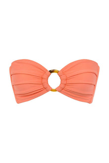 Tori Ties Bandeau Bikini Top | Coral