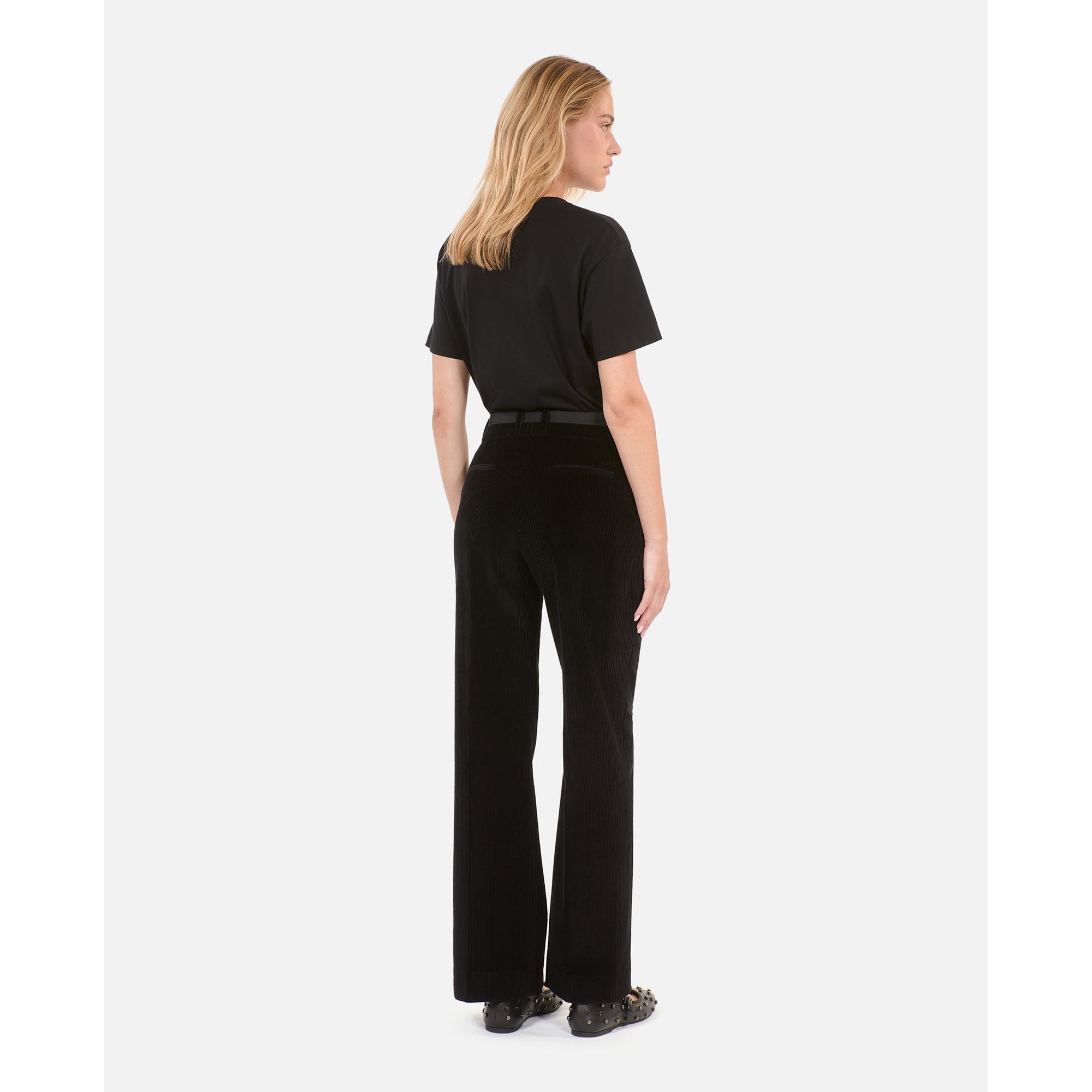 Corduroy Suit Trousers | Women | Black