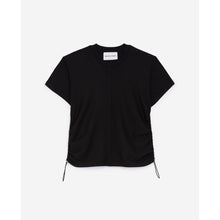 Cotton T-Shirt With Gathering | Women | Black