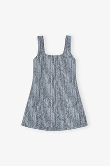 Cotton Tweed Mini Dress | Celestial Blue