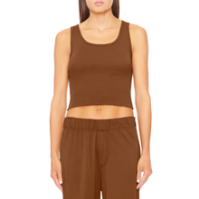 Cropped Scoop Neck Tank | Earth