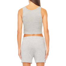 Cropped Scoop Neck Tank | Heather Grey