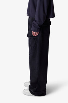 Cross Seamed Sweatpants | Washed Black