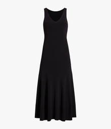 Another Tomorrow Deep V Tank Knit Dress in Black – Viscose Women's Dress