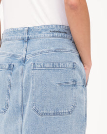 Another Tomorrow Denim Pencil Skirt in Light Blue Wash – Denim Women's Skirt