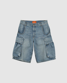 Mens | Denim Cargo Shorts | Light Blue