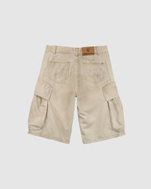 Mens | Denim Cargo Shorts | Vintage Natural