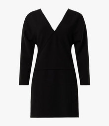 Another Tomorrow Dolman Sleeve Mini Dress in Black – Wool Women's Dress
