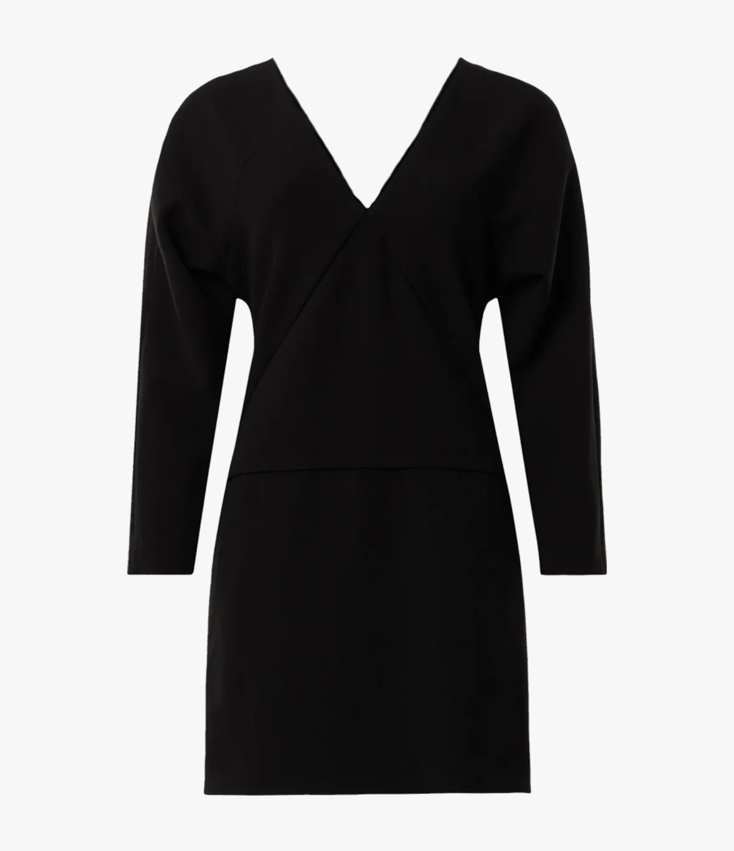 Another Tomorrow Dolman Sleeve Mini Dress in Black – Wool Women's Dress