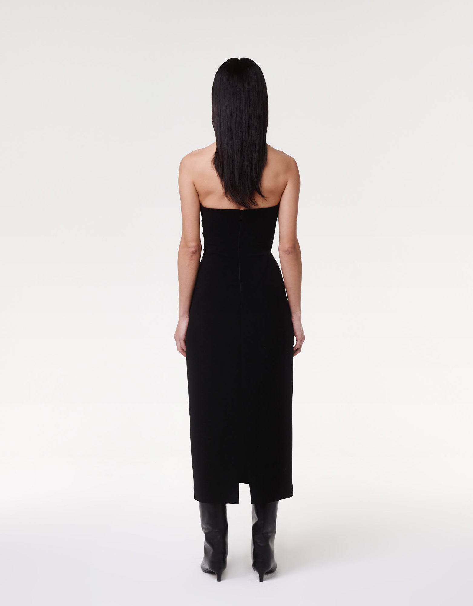 Another Tomorrow Doppio Structured Dress in Black – Wool Women's Dress