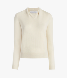 Another Tomorrow Cashmere Draped Neck Sweater in Off White – Cashmere Women's Knitwear