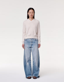 Another Tomorrow Cashmere Draped Neck Sweater in Off White – Cashmere Women's Knitwear
