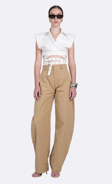 Terry Crop | White