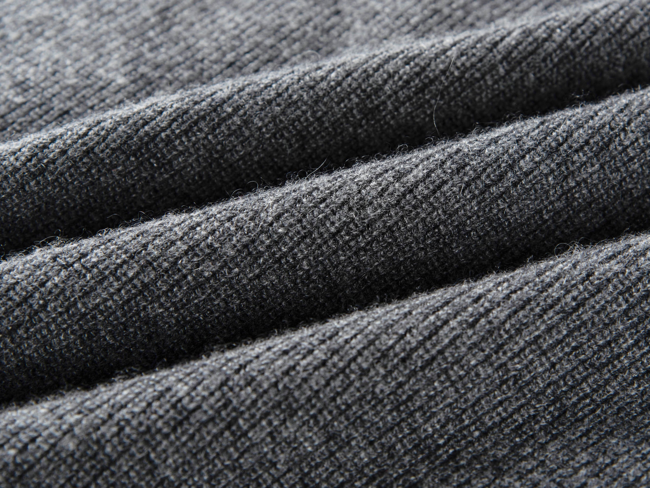 Turtleneck Sweater With Patterned Knit | Grey