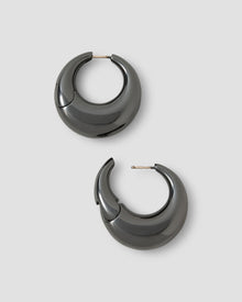 Dylan Huggies earring - styled on model | gold huggie earrings