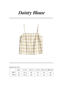 Dainty Blouse | Beige Gingham