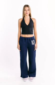 Dania Leopard Star Track Pants | Navy