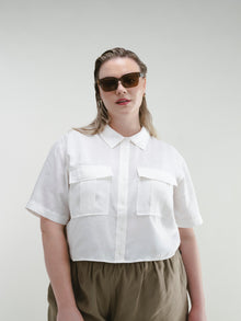 Playful Short Sleeve Top | White