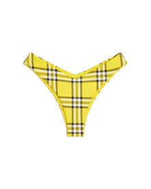 Delilah 90's Plaid Bikini Bottom | Vibrant Yellow