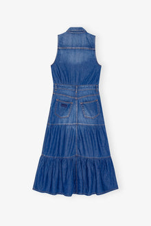 Denim Long Dress | Mid Blue Vintage