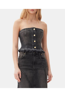 Denim Top | Washed Black/Black
