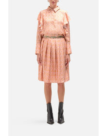 Dixie Silk Pleated Skirt | Mini Leopard