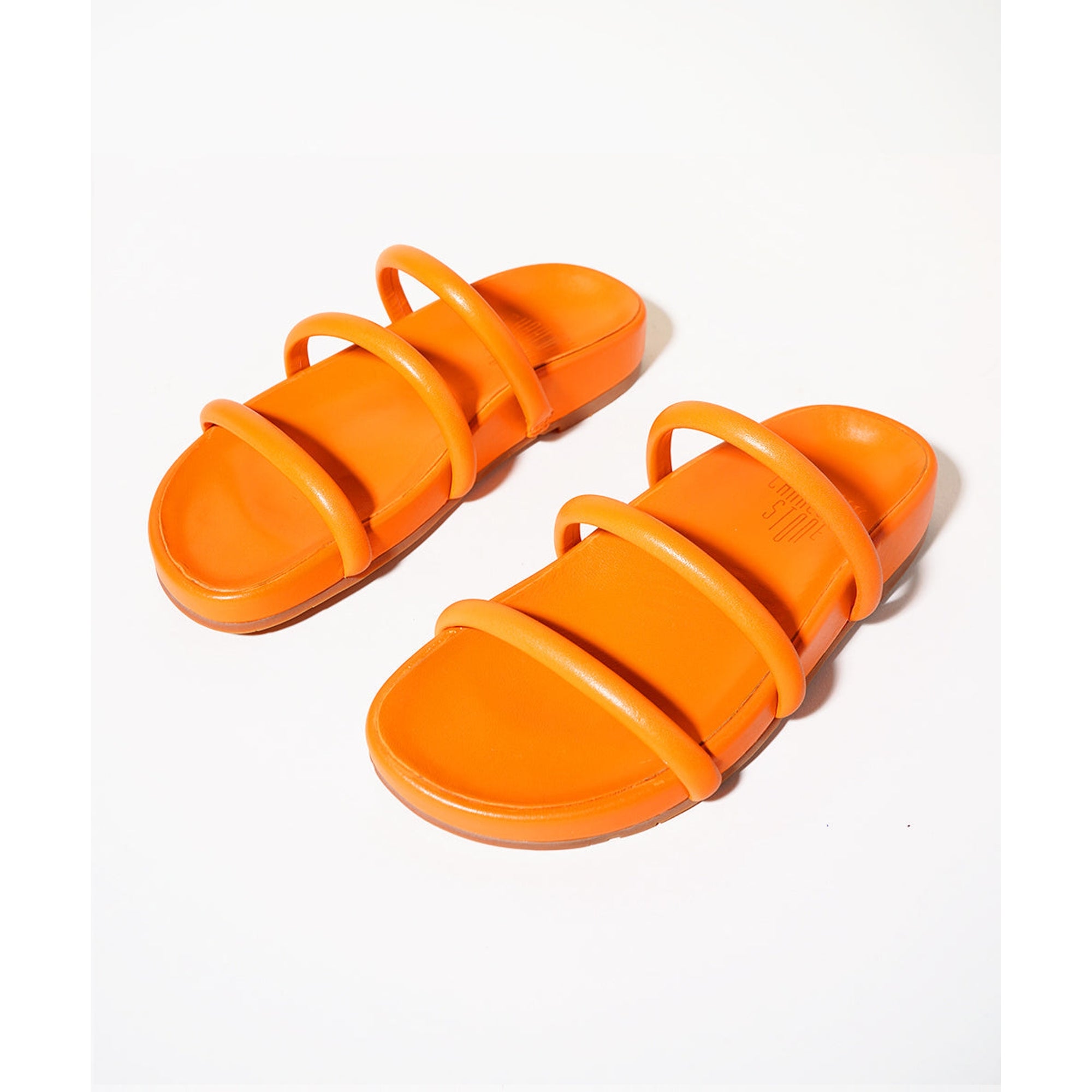 Dolly Strappy Flat Sandal | Orange Peel