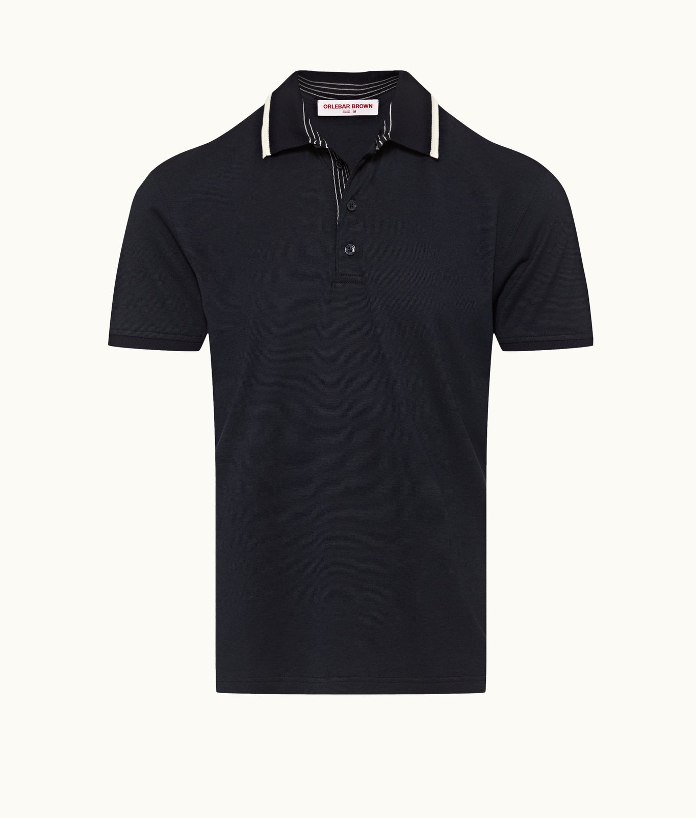 Dominic Tipping Collar Knit Polo Shirt | Night Iris
