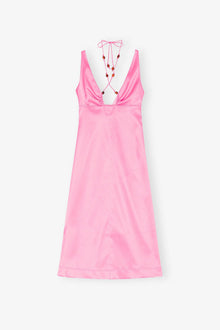 Double Satin Halter Neck Dress | Wild Orchid