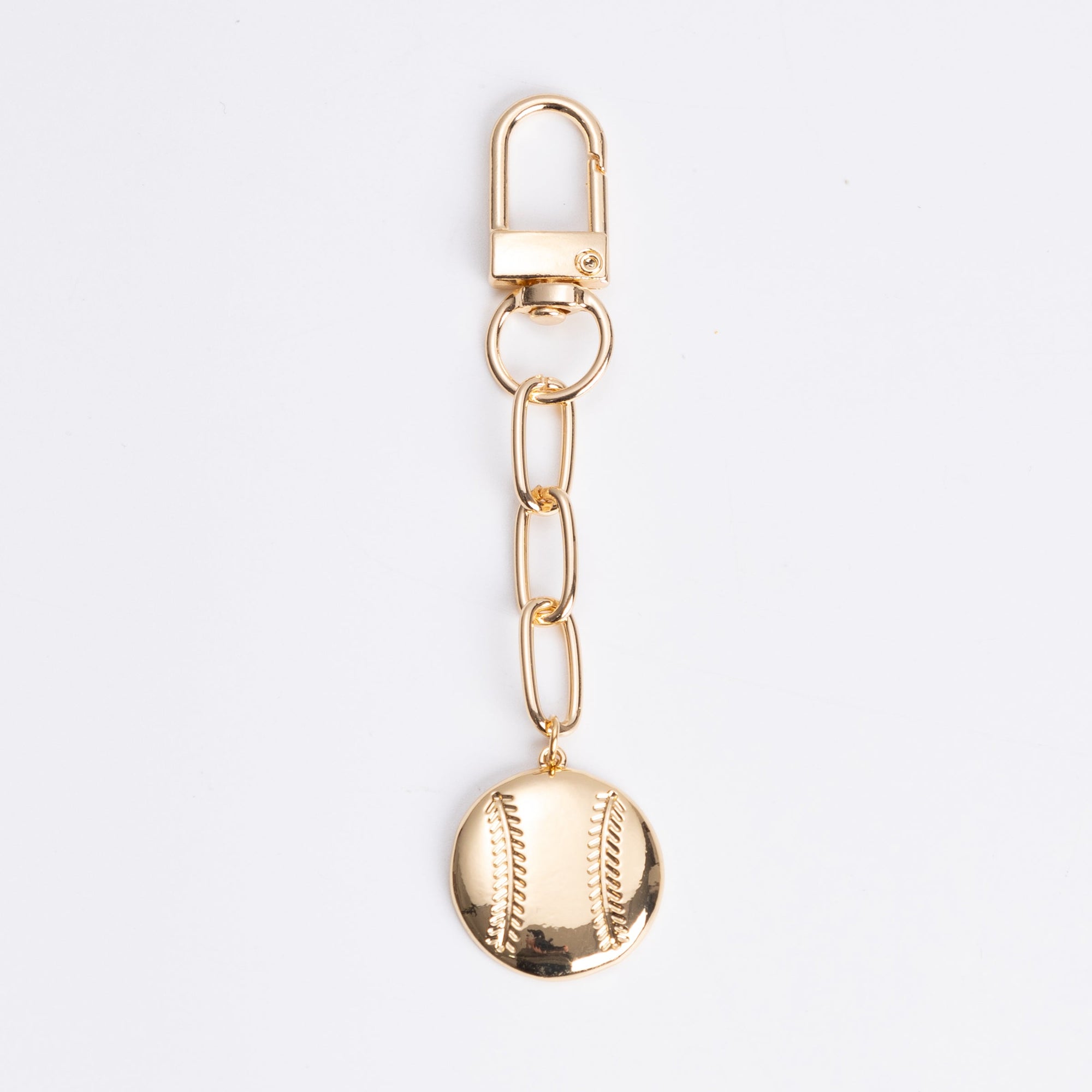 Bijoux Sport by Luv Aj Baseball Bag Charm | Carabiner Clasp | Gold